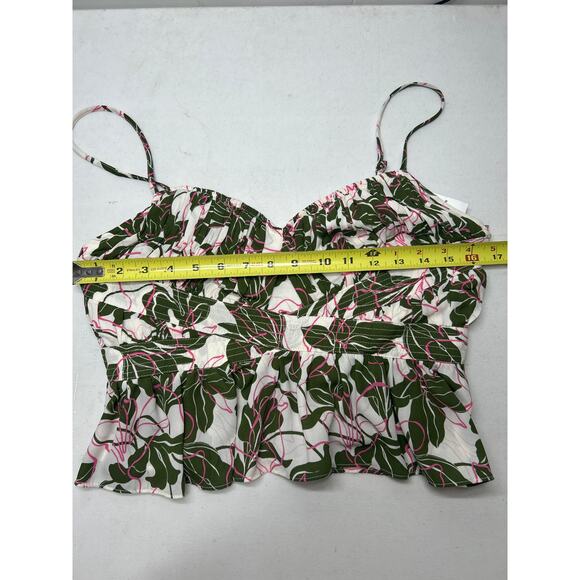 Parker floral spaghetti trap tank top with cut out in center. Size 8. NWOT. - Picture 6 of 7